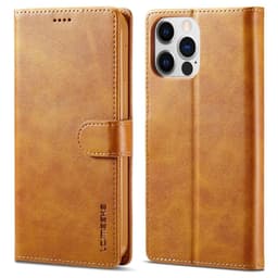 LC.IMEEKE Plånboksfodral till iPhone 15 Pro - Brun