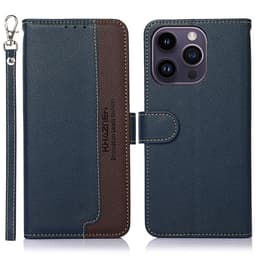 KHAZNEH puhelimen kansi iPhone 15 Pro - ruskea/sininen