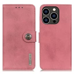 KHAZNEH iPhone 15 Pro Plånboksfodral - Rosa