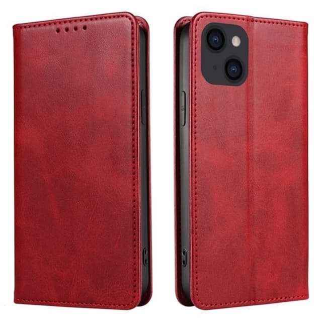 Lompakkoteline puhelimen kotelo iPhone 15 Pro Max Cell Cell Cell - Punainen