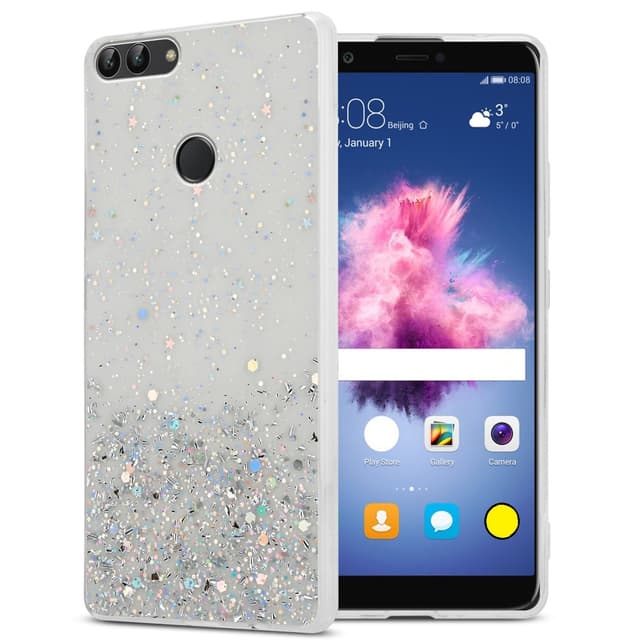 Cadorabo Hülle Für Huawei P SMART 2018 / Enjoy 7S In HELL GRAU BRAUN Handyhuelle Mit Magnetverschluss Standfunktion Und Kartenfach