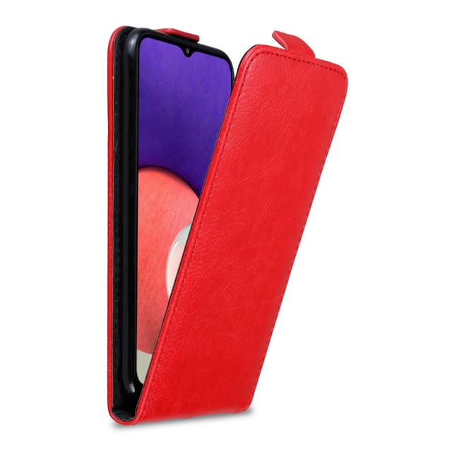 Samsung Galaxy A22 5G Flipfodral Skal (Röd)