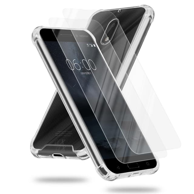 Custodia Flip Cadorabo Per Nokia 6 (2017) In Pelle Sintetica Nera Con Chiusura Magnetica - 6