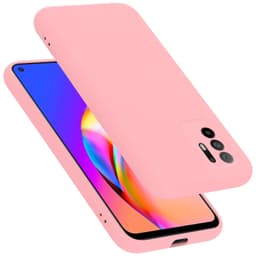 Oppo A94 5G Suojakuori Suojakotelo (Vaaleanpunainen)