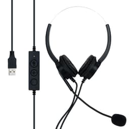 USB-headset Hörlurar för bärbar dator PC med mikrofon