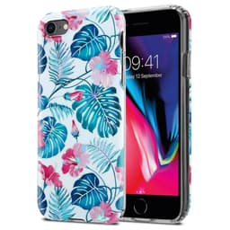 iPhone 7 / 7S / 8 / SE 2020 Etui Cover Blomster (Hvid)