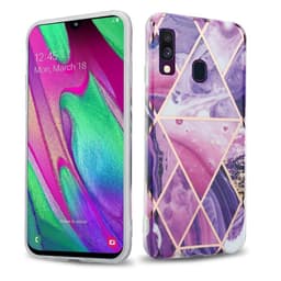 Samsung Galaxy A40 lommebokdeksel etui (lilla)