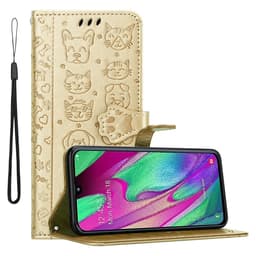 Samsung Galaxy A40 lommebokdeksel case (gold)