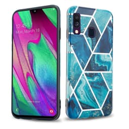 Samsung Galaxy A40 lommebokdeksel etui (blå)