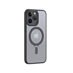 Magnetisk telefondeksel med usynlig stativ som er kompatibel med MagSafe Sort iPhone 15 Pro Max