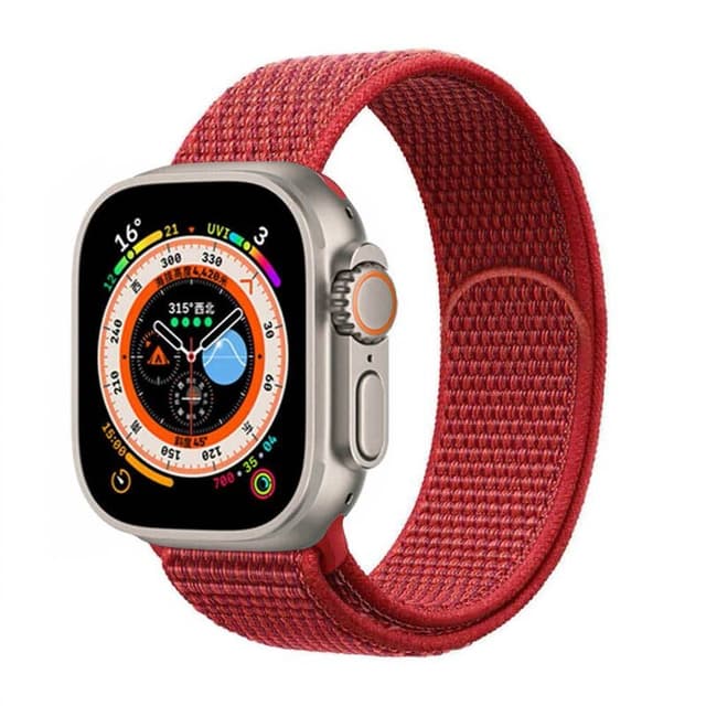Nailon kellon renneke Apple Watch Ultra (49mm) - Red