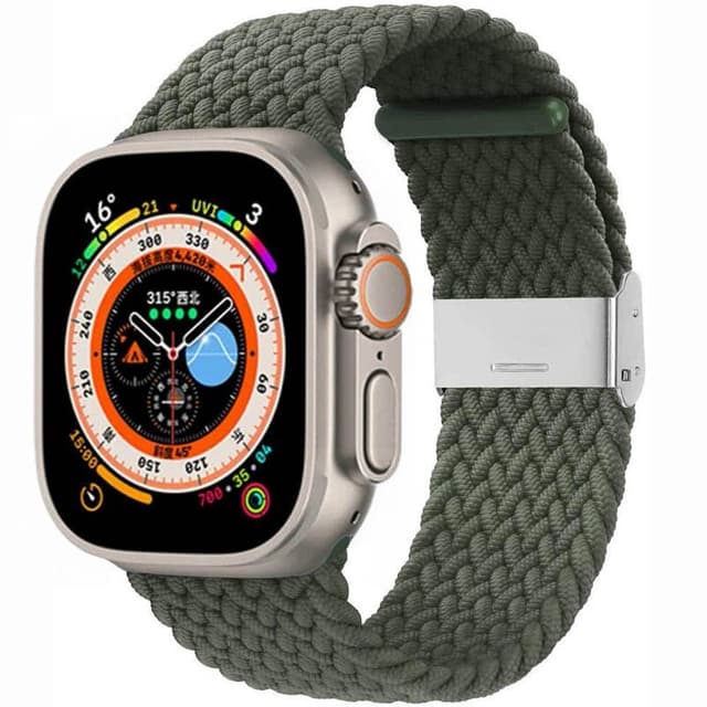 Punottu kellon renneke Apple Watch Ultra (49mm) - Army