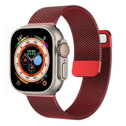 Milanese kellon renneke Apple Watch Ultra (49mm) - Punainen