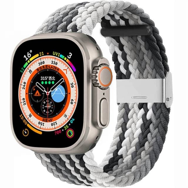 Flettet Urrem Apple Watch Ultra (49mm) - Gradient grey