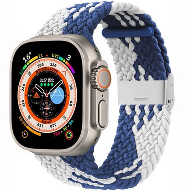 Flätat klockarmband Apple Watch Ultra (49mm) - Bluewhite