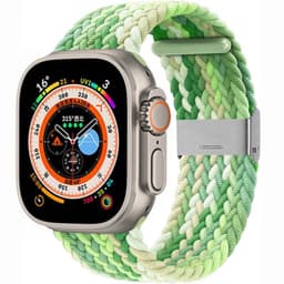Flettet klokkerem Apple Watch Ultra (49mm) - Gradient green