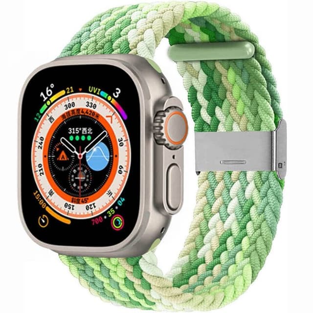 Flettet klokkerem Apple Watch Ultra (49mm) - Gradient green