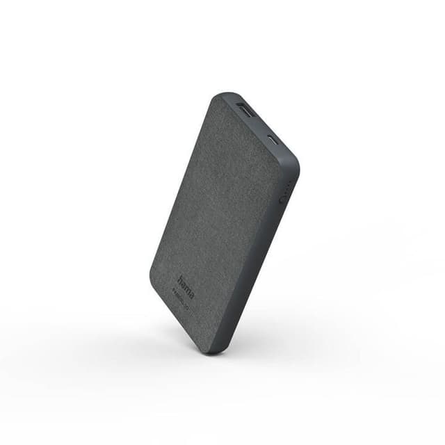 Hama Powerbank Fabric 10000mAh Grå