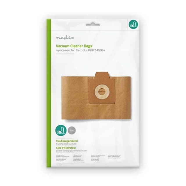 Nedis Støvsugepose- | 10 stk. | Papir | Mest solgt for: Electrolux | Brun
