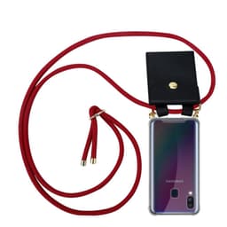 Samsung Galaxy A40 Deksel med Halskjede (rød)