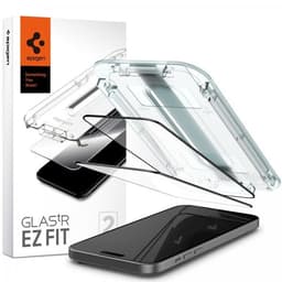 Spigen iPhone 15 Plus Skärmskydd GLAS.tR EZ Fit FC Svart 2-pack