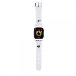 Karl Lagerfeld Apple Watch 38/40/41mm Armbånd Rubber NFT Karl & Choupette Hvid