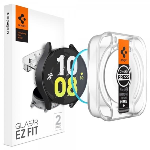 Spigen Samsung Galaxy Watch 6 44mm Skjermbeskytter GLAS.tR EZ Fit 2-pakning