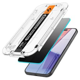 Spigen iPhone 15 Plus Skærmbeskytter GLAS.tR EZ Fit Privacy 2-pak