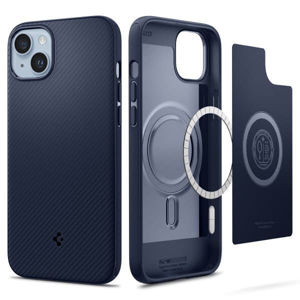 Spigen iPhone 14 Plus Kuori Mag Armor MagFit Navy Blue
