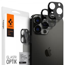 Spigen iPhone 13 Pro/iPhone 13 Pro Max Kameran linssinsuojus Glas.tR Optik 2-Pakkaus Musta