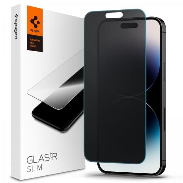 Spigen iPhone 14 Pro Max Skærmbeskytter GLAS.tR Slim Anti-Glare Privacy