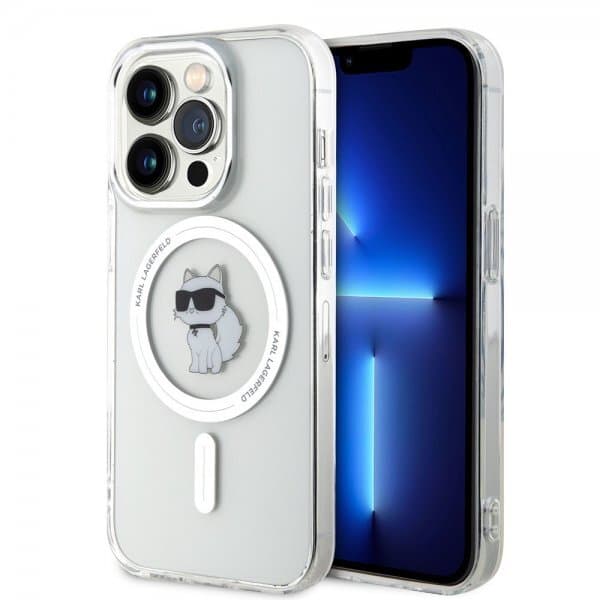 Karl Lagerfeld iPhone 15 Pro Deksel Choupette MagSafe Transparent