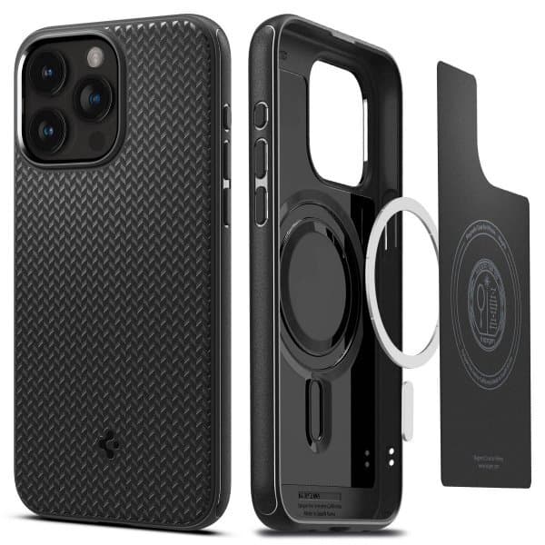 Spigen iPhone 15 Pro Skal Mag Armor MagFit Matte Black