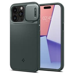 Spigen iPhone 15 Pro Cover Optik Armor MagFit Abyss Green