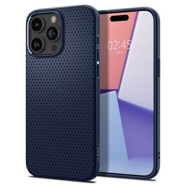 Spigen iPhone 15 Pro Max Cover Liquid Air Navy Blue