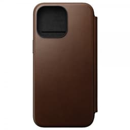 NOMAD iPhone 15 Pro Max Fodral Modern Leather Folio Brun