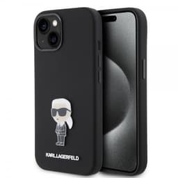 Karl Lagerfeld iPhone 15 Cover Ikonik Metal Pin Sort