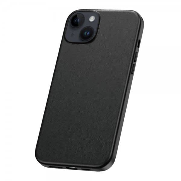 Baseus iPhone 15 Deksel Fauxther Series Svart