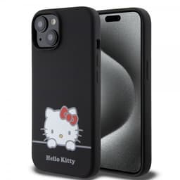 Hello Kitty iPhone 15 Cover Liquid Silicone Sort