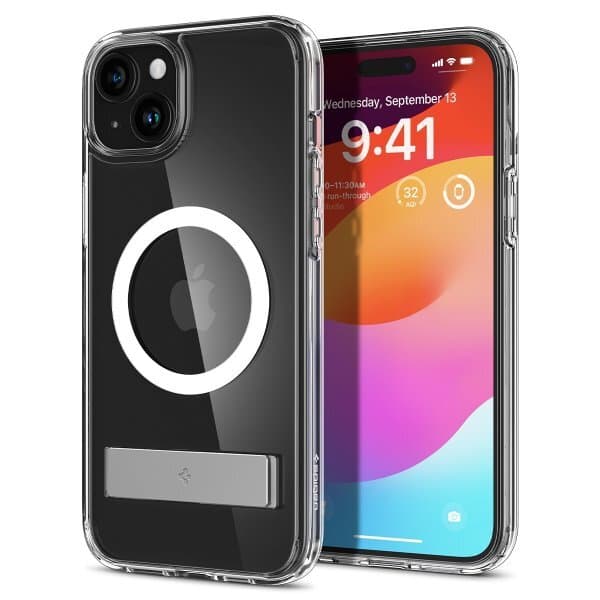 Spigen iPhone 15 Deksel Ultra Hybrid S MagFit Crystal Clear