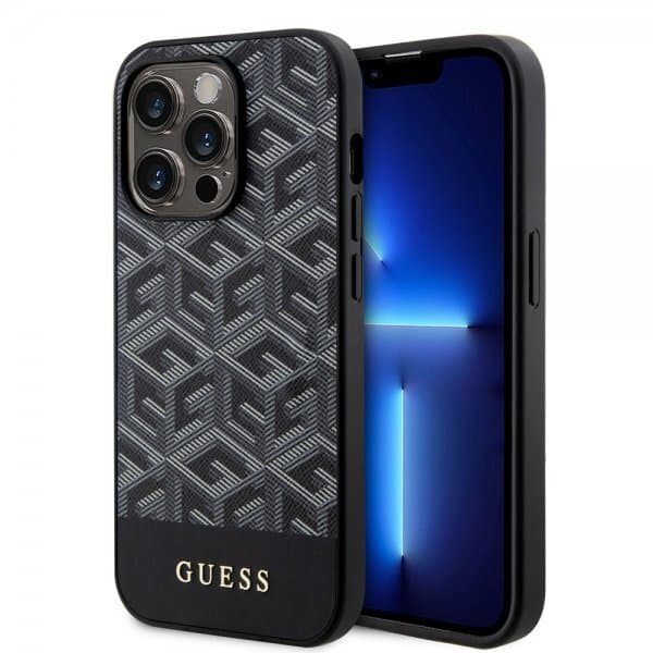 Guess iPhone 14 Pro Deksel G Cube MagSafe Svart