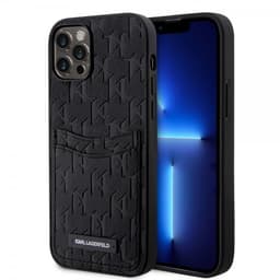 Karl Lagerfeld iPhone 12/iPhone 12 Pro Cover Saffiano Monogram Cardslot Sort