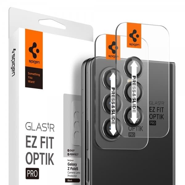 Spigen Samsung Galaxy Z Fold 5 Linsebeskyttelse GLAS.tR EZ Fit Optik Pro 2-pakning