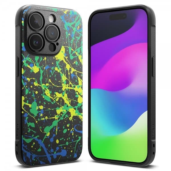 Ringke iPhone 15 Pro Max Deksel Onyx Design Action Painting
