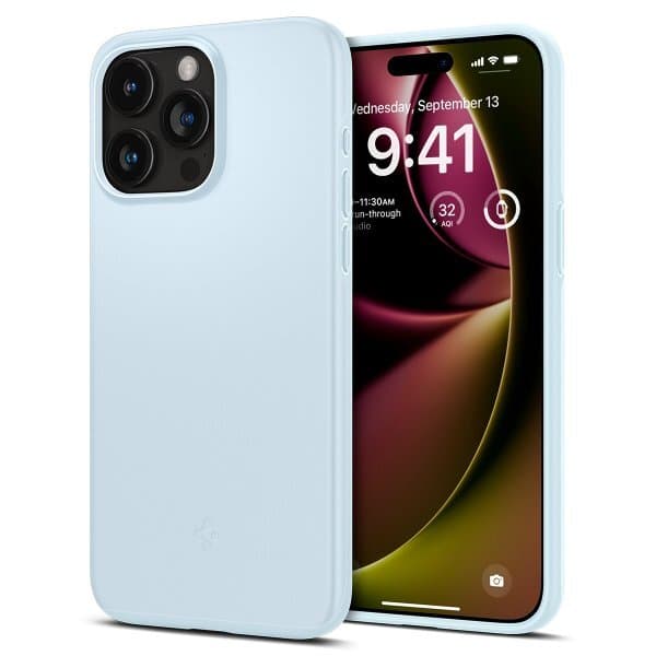 Spigen iPhone 15 Pro Skal Thin Fit Mute Blue