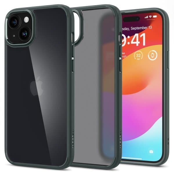 Spigen iPhone 15 Skal Ultra Hybrid Frost Green