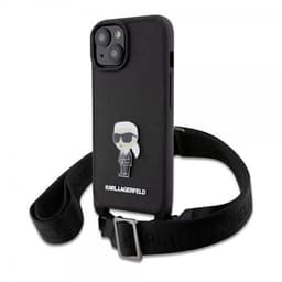 Karl Lagerfeld iPhone 15 Plus Deksel Saffiano Crossbody Svart