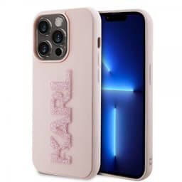 Karl Lagerfeld iPhone 15 Pro Cover 3D Rubber Karl Lyserød