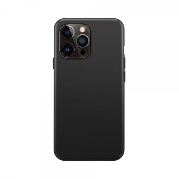XQISIT iPhone 15 Pro Max Deksel Silicone Case Svart