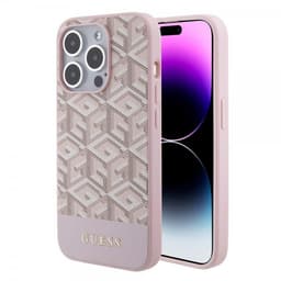 Guess iPhone 15 Pro Deksel G Cube MagSafe Rosa